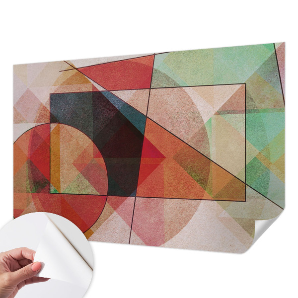 Samolepilna fototapeta za dnevno sobo z geometrijskim abstraktnim motivom