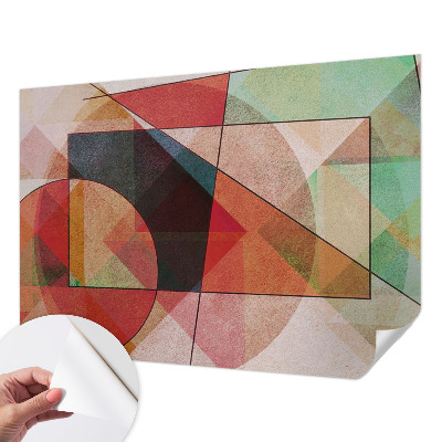 Samolepilna fototapeta za dnevno sobo z geometrijskim abstraktnim motivom