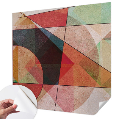 Samolepilna fototapeta za dnevno sobo z geometrijskim abstraktnim motivom