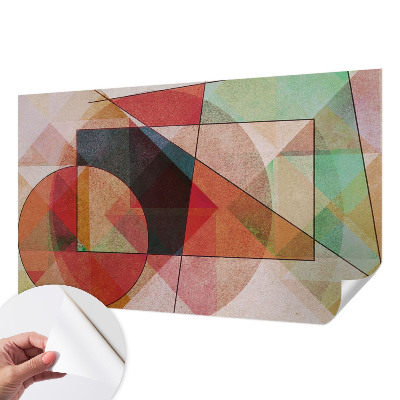 Samolepilna fototapeta za dnevno sobo z geometrijskim abstraktnim motivom