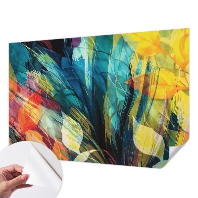 Samolepilna fototapeta za dnevno sobo Abstraktni listi