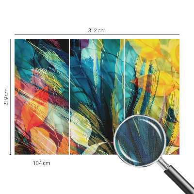 Samolepilna fototapeta za dnevno sobo Abstraktni listi