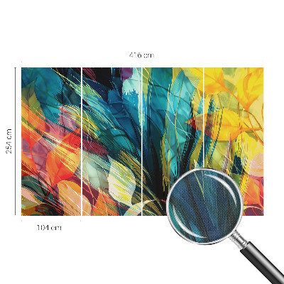 Samolepilna fototapeta za dnevno sobo Abstraktni listi