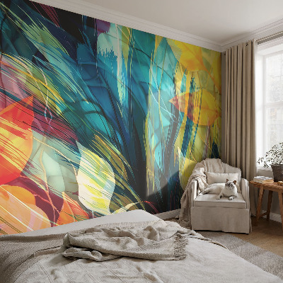 Samolepilna fototapeta za dnevno sobo Abstraktni listi