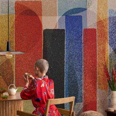 Otroška fototapeta z motivom geometrijskih oblik