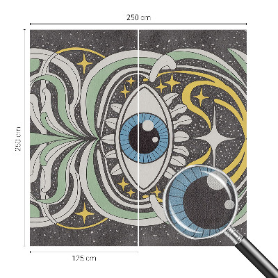 Fototapeta za otroško sobo s simetričnim motivom očesa