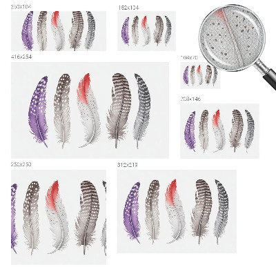 Samolepilna fototapeta za dnevno sobo Vzorčasto perje