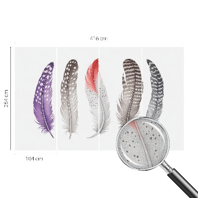 Samolepilna fototapeta za dnevno sobo Vzorčasto perje