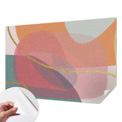 Samolepilna fototapeta za dnevno sobo Barvite oblike