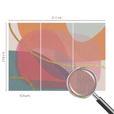 Samolepilna fototapeta za dnevno sobo Barvite oblike
