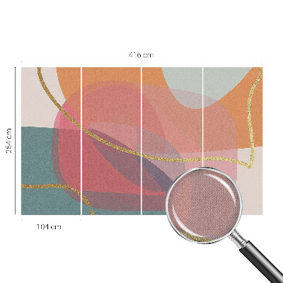 Samolepilna fototapeta za dnevno sobo Barvite oblike