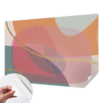 Samolepilna fototapeta za dnevno sobo Barvite oblike