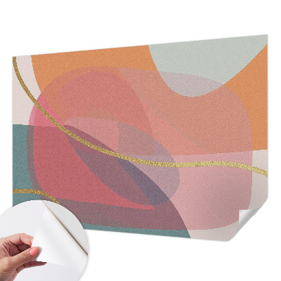 Samolepilna fototapeta za dnevno sobo Barvite oblike