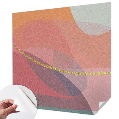 Samolepilna fototapeta za dnevno sobo Barvite oblike