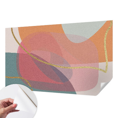 Samolepilna fototapeta za dnevno sobo Barvite oblike