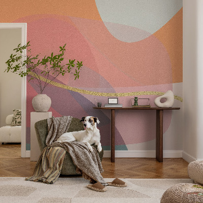 Samolepilna fototapeta za dnevno sobo Barvite oblike