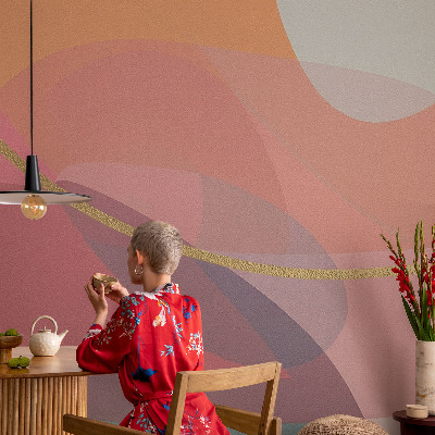 Samolepilna fototapeta za dnevno sobo Barvite oblike