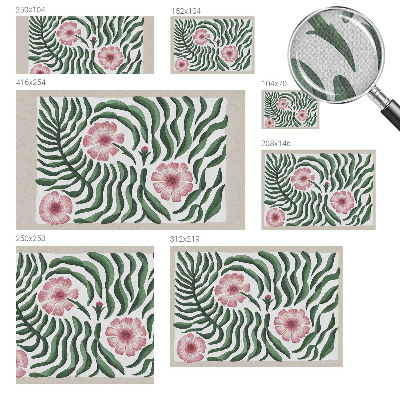 Samolepilna fototapeta za spalnico Cvetje, listi