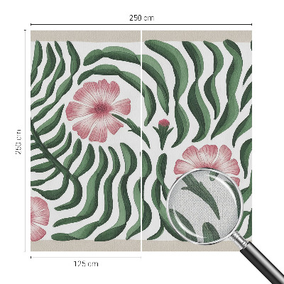 Samolepilna fototapeta za spalnico Cvetje, listi