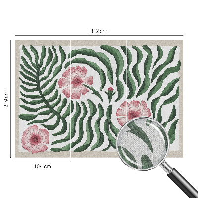 Samolepilna fototapeta za spalnico Cvetje, listi