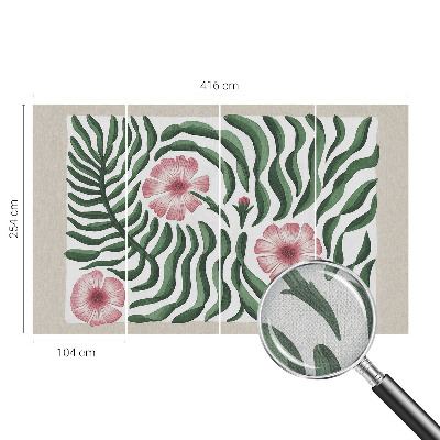 Samolepilna fototapeta za spalnico Cvetje, listi