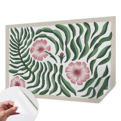 Samolepilna fototapeta za spalnico Cvetje, listi