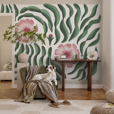 Samolepilna fototapeta za spalnico Cvetje, listi