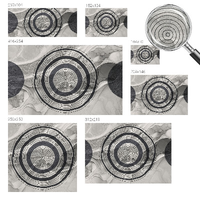 Samolepilna fototapeta za spalnico Sivi krogi