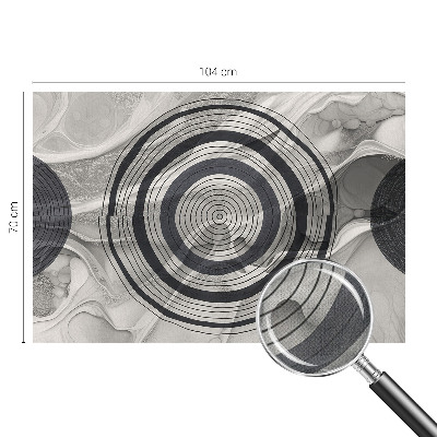 Samolepilna fototapeta za spalnico Sivi krogi