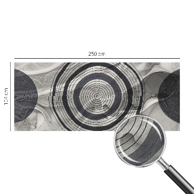 Samolepilna fototapeta za spalnico Sivi krogi