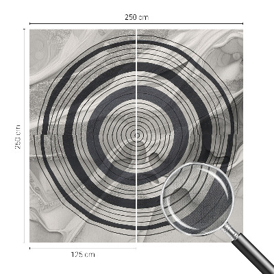Samolepilna fototapeta za spalnico Sivi krogi