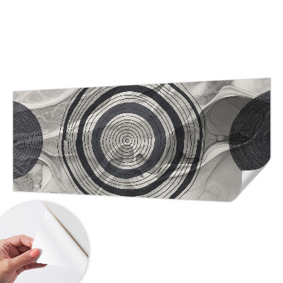 Samolepilna fototapeta za spalnico Sivi krogi