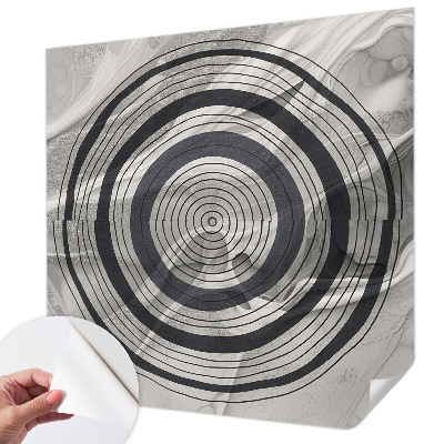 Samolepilna fototapeta za spalnico Sivi krogi