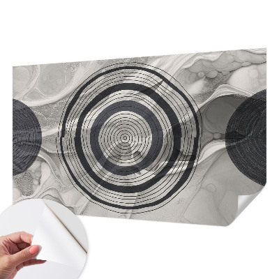 Samolepilna fototapeta za spalnico Sivi krogi