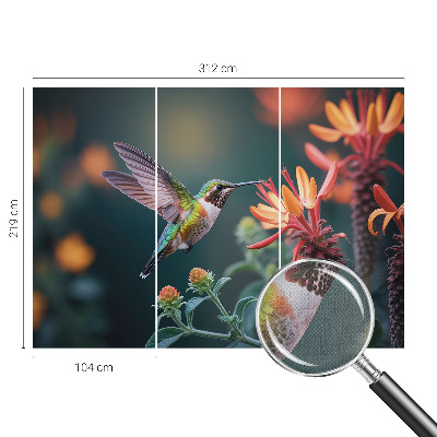 3D fototapeta Cvetovi kolibrija