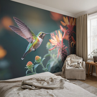 3D fototapeta Cvetovi kolibrija