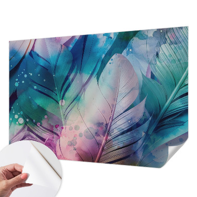 Samolepilna fototapeta z motivom barvitega perja