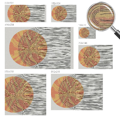 Samolepilna fototapeta za dnevno sobo Krog s črtami