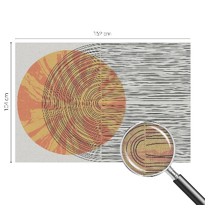 Samolepilna fototapeta za dnevno sobo Krog s črtami