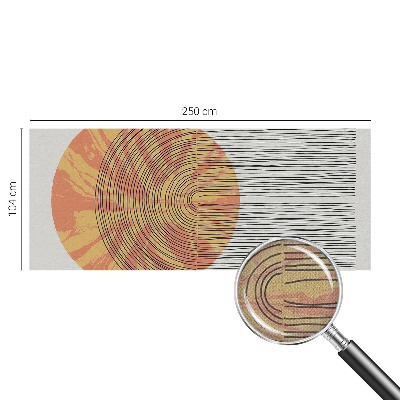 Samolepilna fototapeta za dnevno sobo z motivom kroga s črtami