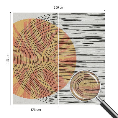Samolepilna fototapeta za dnevno sobo Krog s črtami