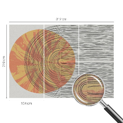 Samolepilna fototapeta za dnevno sobo Krog s črtami