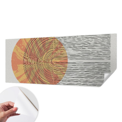 Samolepilna fototapeta za dnevno sobo z motivom kroga s črtami