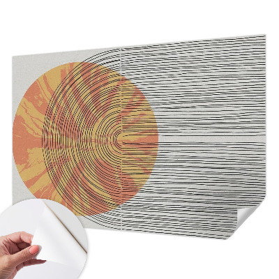 Samolepilna fototapeta za dnevno sobo z motivom kroga s črtami
