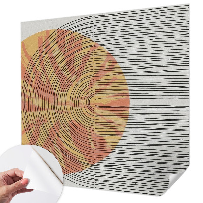 Samolepilna fototapeta za dnevno sobo Krog s črtami