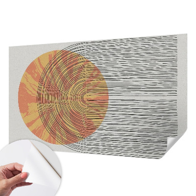 Samolepilna fototapeta za dnevno sobo z motivom kroga s črtami