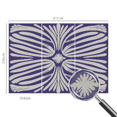 3D fototapeta s cvetlično simetrijo