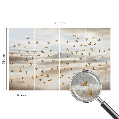Otroška fototapeta z motivom ptic v letu