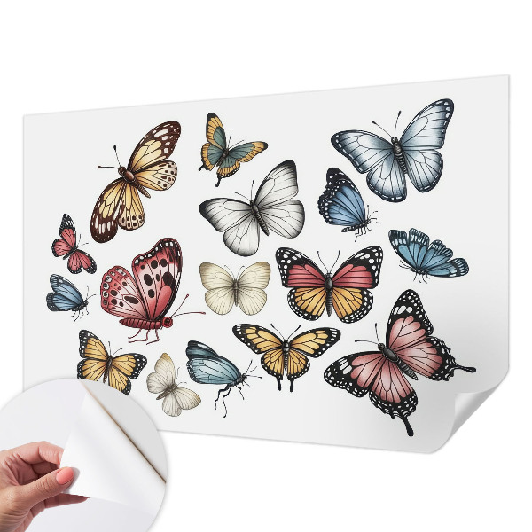 Samolepilna fototapeta z motivom rajskih metuljev