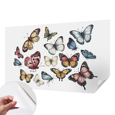 Samolepilna fototapeta z motivom rajskih metuljev